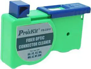 Aomoproing Pro'skit FB-C010 Fiber Cassette Cleaner Tape for SC FC ST MU LC D4 DIN Connector Optical Cleaning Box 600+ Times