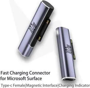 Aomoproing 102W USB Type C PD Fast Charging Plug Converter for Microsoft Surface Pro 8 7 6 5 4 3 Go USB-C Adapter For Surface Book 1 2 3