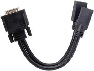 Aomoproing DZ DMS-59Pin Male to Dual DP Displayport Female Splitter Extension Cable for PC Graphics Card Black Aomoproing DZ DMS-59Pin Male to Dual DP Displayport Female Splitter Extension Cable for PC Graphics Card Black