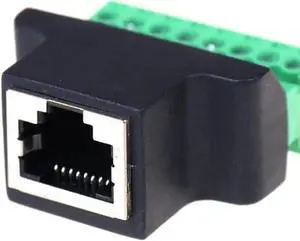 Aomoproing RJ45 Female to Screw Terminal 8 Pin Connector Ethernet Cable Extender Adapter Computer Related Connection and Connectors