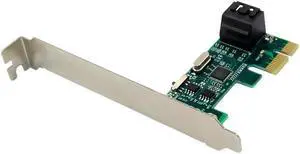 Aomoproing PCIE 2 Port Add on Card 6Gbps PCIExpress SATA 3 Controller To SATA 3.0 PCI-E Expansion Card Adapter Converter Riser Chip ASM1061