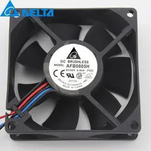 Aomoproing 1pcs AFB0805H 8025 80mm 80*80*25mm 5V double ball-bearing 35.31CFM 3000RPM axial cooling fan for delta