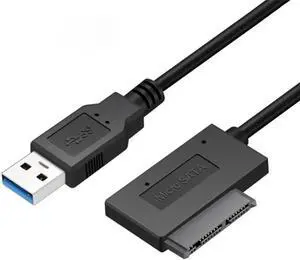 Aomoproing USB To SATA Cable, SSD Hard Disk Data Cable, SATA7+9 Easy Drive Cable Connection, Transfer Rate 5Gb/s