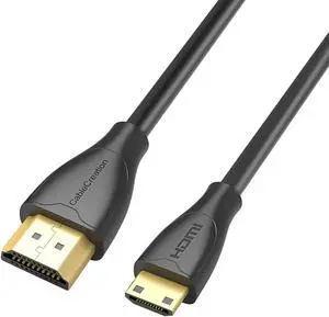 Mini HDMI to HDMI Cable, 4K HDMI to mini HDMI 2.0 Bidirectional High Speed Adapter, for Graphics Card,HDTV,Tablet,Camera,Sony HDR-XR50,Nikon Z6 Canon EOS RP/EOS R/EOS 7D Mark II/XA40,Nvidia?Shield,6ft