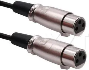 Aomoproing AT 1PCS Premium Male Plug to 2 Female Jack Mic Audio Adapter XLR Cable 1.5Ft 0.5M high performance Black