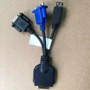 Aomoproing VGA+USB+DB9 FOR Cable KVM Dongle Monitor Connector to DB9 VGA 37-1016-01