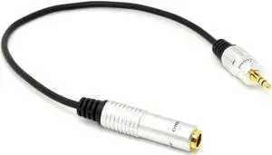 Aomoproing Audio Aux 6.35mm 1/4" Female to 3.5mm 1/8" Male Stereo Headphone Plug Adapter Converter Cable 20cm