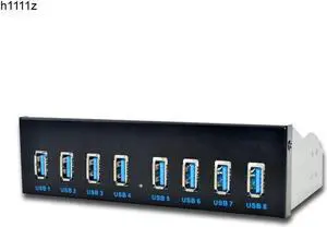 Aomoproing 8 Port USB Hub USB3 5.25 USB 3.0 Front Panel Splitters USB 3.0 Hub for PC USB-HUB Multiple USB3.0 HUB Splitter Hubs for Computer