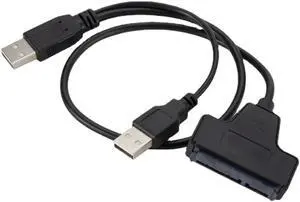 Aomoproing USB SATA Cable USB 2.0 To 2.5inch HDD 7+15pin SATA Hard Drive Cable Adapter for SATA SSD & HDD for Computer Laptop