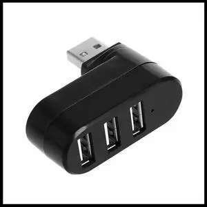 Aomoproing 3 Port USB 2.0 Hub USB Port Splitter USB 2.0 Expander 90°-180° Degree Rotatable for Laptop PC Tablet Printer Camera