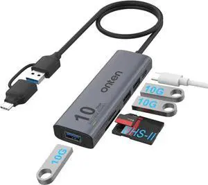 Aomoproing 4 Port USB HUB, Onten USB 3.0 HUB, USB Splitter with 1.6 ft Cable 4*USB3.0 Port for Laptop MacBook Surface Pro and More USB Devices