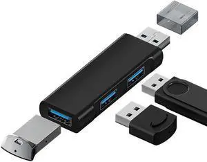Aomoproing USB Hub USB 3.0 PORT Type C HUB High Speed Data Cable Convertor Adapter Support Multi Systems Plug and Play USB Adapter(plastic 3.0 HUB)