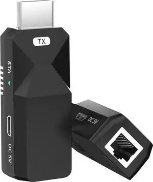 Aomoproing HDMI Extender, Use Cat5e/6 Ethernet Cable Extend Audio and Video 1080P Signal up to 165 Feet with Lossless Transmission