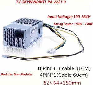 Aomoproing 210W Server Psu for M410 E75S PA-2221-3 FRU:00PC746 Power Supply For Server 10pin +4pin HK310-71PP PCG010 FSP210-20TGBAB