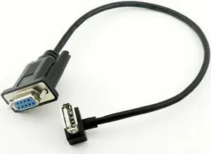 Aomoproing 1pcs RS232 DB9 Female to USB 2.0 A Female Serial Cable Adapter Converter 8" Inch 25cm