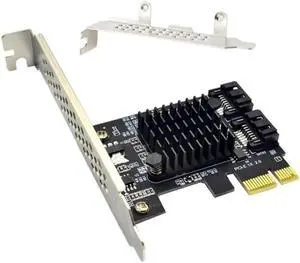 Aomoproing PCIE to SATA Expansion Card ASM1061 Chip PCI Express X1 to 2 Port SATA 3.0 6Gb Adapter Controller PCI-E SATA Card