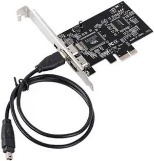 Aomoproing PCI-E to 1394a Expansion Card PCI Express to 1394 Adapter for DV Camera Video Capture Card High-Definition with 1M Cable