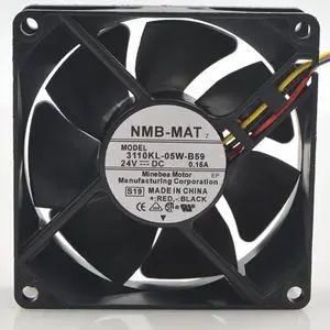 Aomoproing FOR NMB 3110KL-05W-B59 8cm 8025 24V 0.15A 8cm 3-wire converter fan