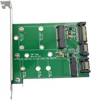 Aomoproing M.2 NGFF Msata SSD to Sata 3.0 2.5" Adapter M.2 SSD Converter Riser Card for PC Laptop Add On Card up to 6Gdps