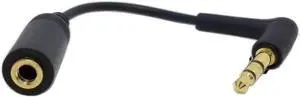 Aomoproing DZ 90 Degree Right Angled 3.5mm 3pole Audio Stereo Male to Female Extension Cable Aomoproing DZ 90 Degree Right Angled 3.5mm 3pole Audio Stereo Male to Female Extension Cable