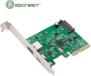 Aomoproing IOCREST PCI Express to USB3.1 USB-C+ USB3.1 Type-A host controller card up to USB3.1 Gen-II 10Gbps supper speed+ ASM3142 Chipset Aomoproing IOCREST PCI Express to USB3.1 USB-C+ USB3.1 Type-A host controller card up to USB3.1 Gen-II 10Gbps supper speed+ ASM3142 Chipset