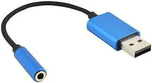 Aomoproing 0.2m USB To 3.5mm Audio Cable USB Computer AUX Headphone Adapter Cable Converter for App-le Be-ats Earphones