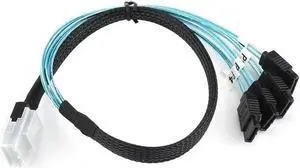 Aomoproing Breakout Cable Hard Drive Splitter Cable SATA 3.0 III 6Gbps SAS Cable for Server SATA 7 Pin to SATA 7 Pin Data Cable