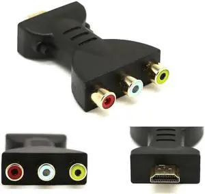 Aomoproing AV Digital Signal HDMI-compatible To 3 RCA Audio Ad Ter Component Converter Video for PC Projector Tablet Computers
