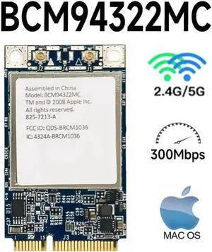 Aomoproing Airport Extreme BCM94322MC Wireless WIFI Card For All Pro MB988Z/A PCI-E wifi 300M