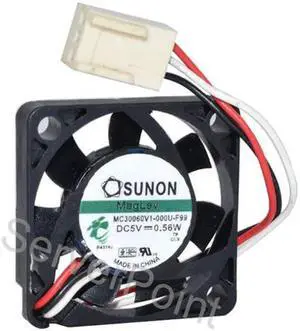 Aomoproing MC30060V1-000U-F99 DC 5V 0.56W 30x30x6mm 3-Wire Server Cooler Fan