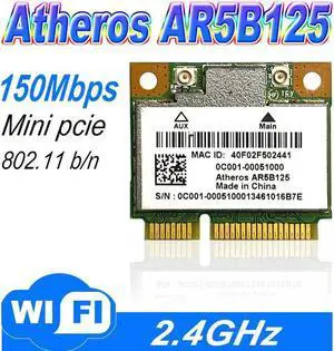 Aomoproing notebook computer Wlan adapter Atheros AR5B125 wireless 802.11n 150Mbps Wifi half mini PCI-E CARD