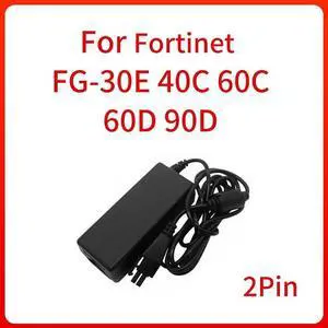 Aomoproing AC Adapter Power Supply 2-PIN Plug for Fortinet FG-40C 60C 60D 90D 30E FortiGate Firewall Power Supply Charging Adapter
