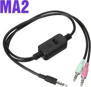 Aomoproing MA2 3.5mm Live Stream Streaming Sound Card Adaptor Cable Upgraded Version of MA1 sound card conversion cable