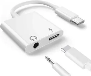 Aomoproing Type C Sound Card Audio Adapter Type-C to 3.5mm Jack Earphone Audio Converter Cable for for Phone Macbook PC Laptop