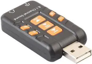 Aomoproing USB Sound Card 8.1 Channel Virtual Audio Adapter AmplifierShell White Black Sound Cards for PC Computer