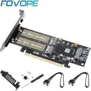 Aomoproing to m2 adapter M.2 NVMe AHCI NGFF B M key mSATA 3 in 1 SSD adaper PCI express X16 to m.2 converter card