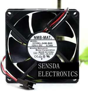 Aomoproing For NMB 3110KL-04W-B69 8025 8cm 80mm 80*80*25mm DC 12V 0.34A server inverter axial dedicated computer cpu cooling fans