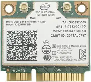 Aomoproing Dual Band 2.4G/5G Intel wireless-N 7260 7260NB 7260HMW NB PCI-E 300Mbps 802.11N Wireless Notwork Card for Laptops SPS 717382-001