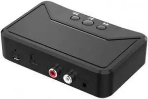 Aomoproing BT300 Bluetooth 5.0 Bluetooth Receiver 3.5mm AUX Jack Easy to Use Black HiFi Bluetooth Audio Receiver for SmartPhone Gameconsole