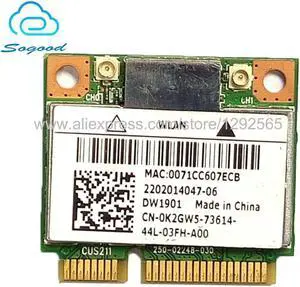 Aomoproing WLAN Atheros AR5B22 DW1901 300Mbps mini PCI-E 2.4G&5G Bluetooth 4.0 wireless network card for DELL N4010 N5010 E7420 E7520 E7720