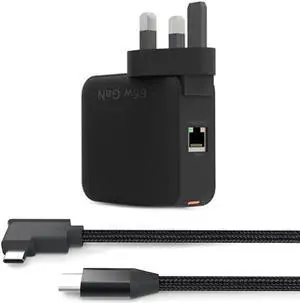 Aomoproing 65W GaN Charger for Steam Deck Power Adapter PD3.0 Projection Screen 1000Mbps 4K Resolution for Switch(UK Plug)