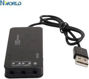 Aomoproing Free USB Sound Card Computer External Sound Card Module CM108 Chip DAC Decoder Board for Computer Laptop