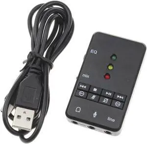 Aomoproing Quality EQ Xear 3D USB Sound Card 7.1 Channel Audio Adapter LED Indicator For Windows Vista/XP/7/8/Mac OS/Android