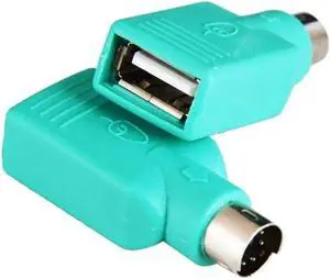 Aomoproing 2Pieces for Ps2 Male to USB A Female Converter Adapter for Laptop Mouse Keyboard