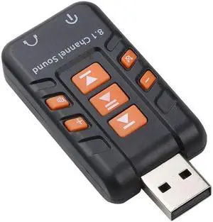 Aomoproing USB Sound Card 8.1 Channel Virtual Audio Adapter AmplifierShell White Black Sound Cards for PC Computer