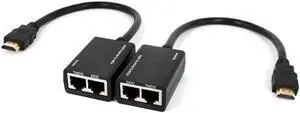 Aomoproing 1 Pair 30M HDMI-compatible Extender Over RJ45 CAT5e CAT6 UTP LAN Extender Repeater 1080P 3D Extension Cord for PS3 DVD HDTV