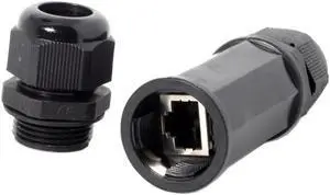 Aomoproing Waterproof Connectors Locking CAT6 RJ45 Female to Female Lan Ethernet Network Waterproofable Extension Adapter Coupler