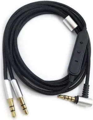 Aomoproing Replacement Gold Plating Aux Cable Cord for D-enon AH-D7100 7200 D600 D9200 5200 Headphone(A)