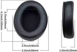 Aomoproing Replacement Foam Ear Pads Cushions for G01 Headphones High Quality Black PU Mesh Cloth Earpads(PU)