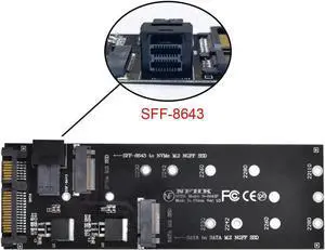 Aomoproing SSD SATA Adapter SFF-8643 to U2 Kit NVME PCIe NGFF M-Key to HD Mini SAS